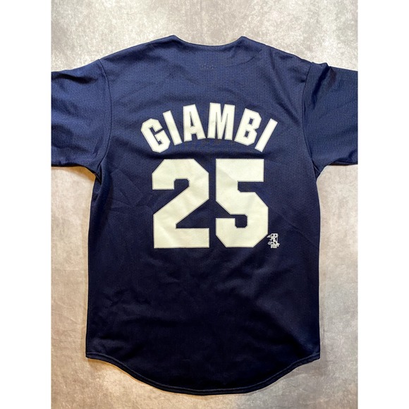 VTG Jason Giambi Men's Size Medium Majestic Away Jersey #25 New York Yankees - Picture 6 of 7